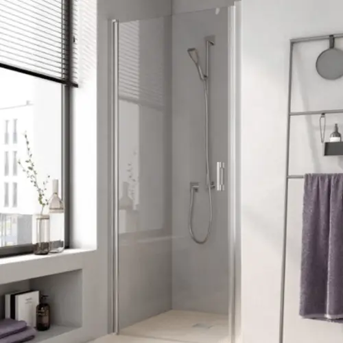 Paroi de douche, porte pivotante partiellement cadrée 80X2000 - LIGA LI1WR (Roth)