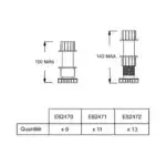 Kit de rehausse, 13 pieds, sans tablier, blanc - (Jacob Delafon) – Image 2