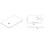 Receveur de douche, Mineral composite 80x100 avec grille inox – NAOS (Hidronatur) – Image 2