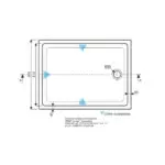 Receveur céramique 120x90 mm, blanc – RENOVA (Geberit) – Image 2
