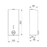 Patère Inox brillant – (Delabie) – Image 2
