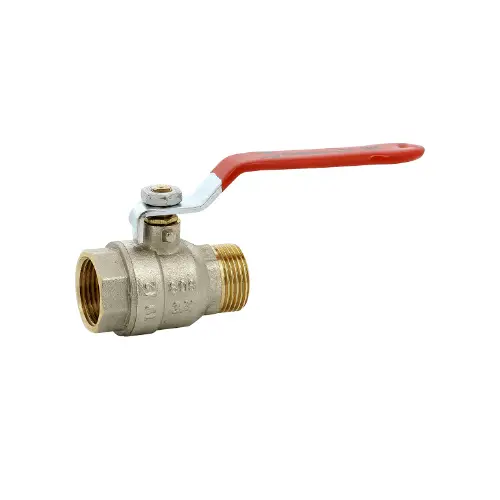 Vanne à sphère laiton titré 4MS Bât+ mâle femelle BSP poignée rouge 3/4” – (Sferaco)