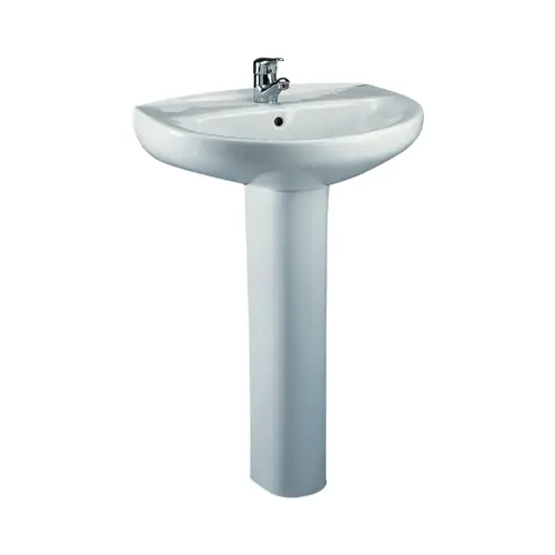 Lavabo suspendu Longueur 65cm, Porcelaine Blanc, sans colonne - VICTORIA (Roca)