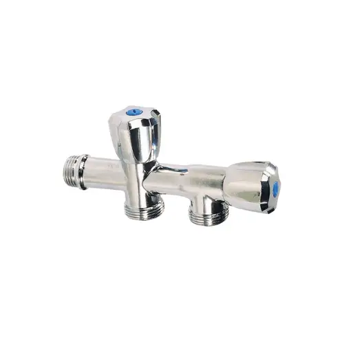 Robinet machine à laver laiton double horizontal mâle 4MS 1/2” 3/4”-3/4” – (Sferaco)