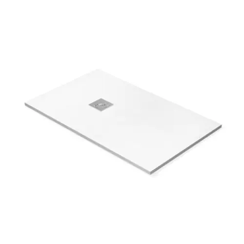 Receveur de douche, 100×80, texture ardoise, blanc – NEWEST (Mundilite)