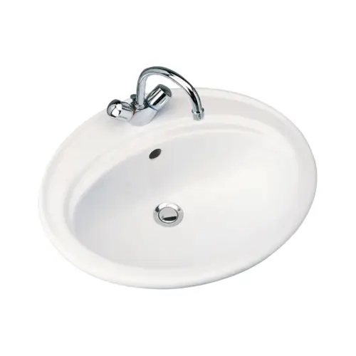 Vasque à encastrer, 55 cm, Céramique blanc  - ULYSSE (Porcher)