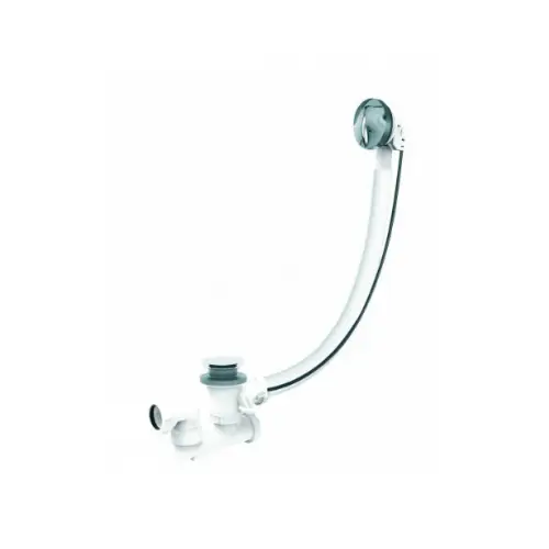 Vidage automatique baignoire, câble 650 mm, siphon orientable à 360°, NF, finition chromée – (Valentin)
