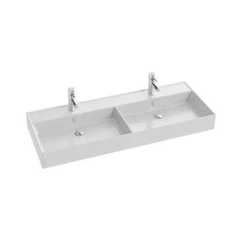 Plan vasque 120x46 cm avec séparation des vasques – VIVIENNE (Jacob Delafon)