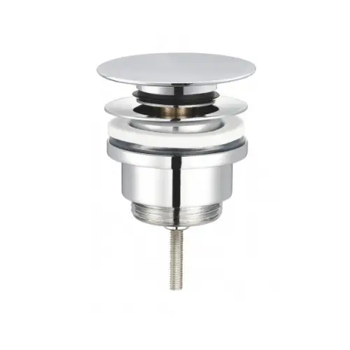 Bonde pour lavabo avec ou sans trop plein, clapet digiclic, h. 110 mm, chromé – (Valentin)