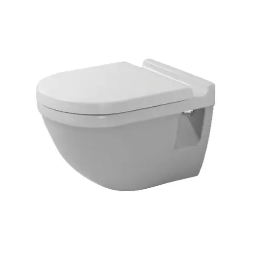 Pack cuvette suspendue, frein de chute avec abattant + amortisseur de fermeture inclus – STARCK 3 (Duravit)
