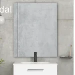 PACK MPSB - Meuble de salle de bains, 70cm, x2 Tiroirs, Blanc brillant + Vasque céramique encastrée + Miroir 100cm + Applique LED – Image 2