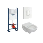PACK MPSB - Bati support GROHE RAPID SL + Plaque de déclenchement SKATE AIR + Pack WC cuvette ROCA VICTORIA