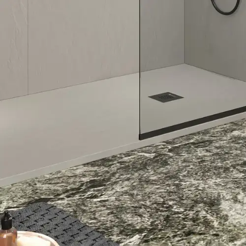 Receveur de douche, Extra plat, 120x80, Antidérapant, Ardoise PIZARRA blanc - CLASIC (Hidronatur)