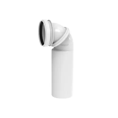 Pipe coudée orientable pour bâti-support, évac verticale ou horizontale, D100  - (Siamp)