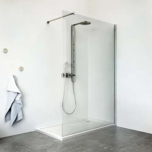 Paroi walk-in, L100 2M, argent poli, verre clair clean - EQUI (Roth)