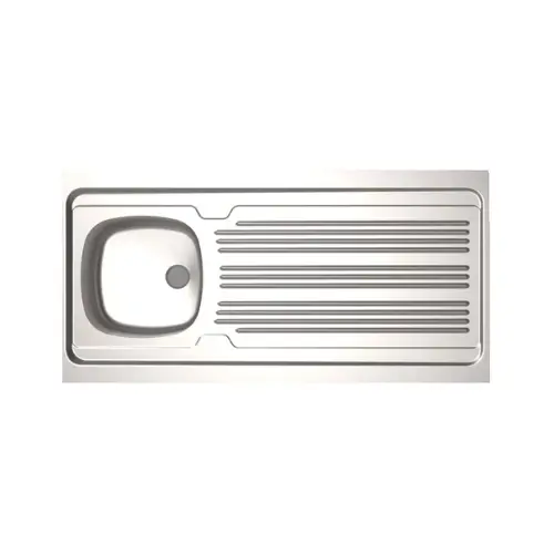 Evier à poser, 1 cuve 1200 inox 18/10 PÉTALLE nu, Lisse - LAVELLI (Moderna)