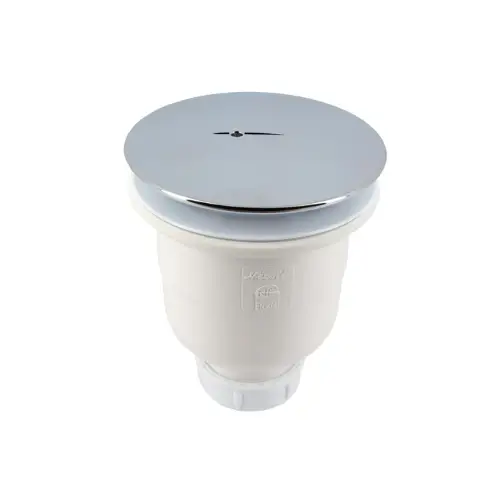 Bonde siphoïde pour receveur de douche, Avec capot, Sortie verticale, Chrome brillant – (Nicoll)