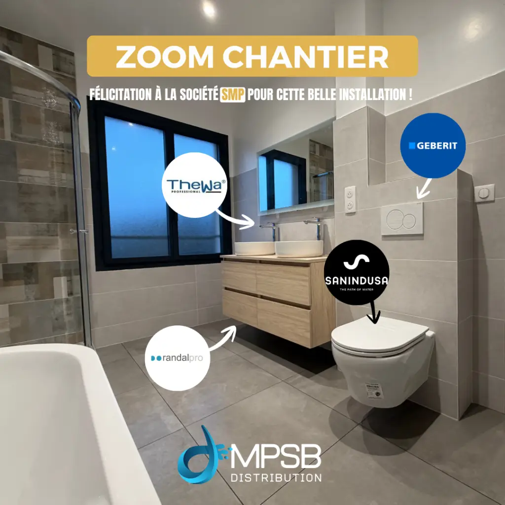 La société SMP vient de réaliser une très belle installation de salle de bain chez l’un de ses clients 👏 👉 Sur ce chantier, ils ont choisi : ✨ THEWA pour la robinetterie ✨ GEBERIT pour le bâti-support et la plaque de déclenchement ✨ SANINDUSA pour le WC ✨ RANDAL PRO pour le meuble de salle de bain 🔵 SMP a opté pour notre PACK MPSB, regroupant : • le bâti-support • la plaque • le WC >> https://www.mpsb-distribution.fr/categories/pack-mpsb/ Une solution simple, complète et économique 💡 📩 Installateurs, artisans ou plombiers : Nous sommes à votre disposition pour vous accompagner dans vos projets et vous proposer les meilleures solutions sanitaires 💧 #mpsbdistribution #installation #salledebain #projetclient #plomberie #sanitaire #thewa #geberit #sanindusa #randalpro #packmpsb